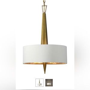 UTTERMOST OBELISKA 3-Light Gold Chandelier *NIB*